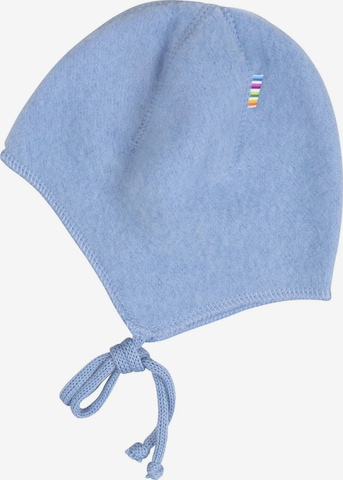 JOHA Beanie 'Wintermütze Merino-Wolle' in Blue: front