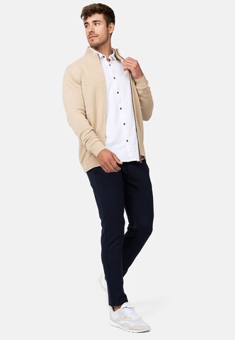 INDICODE JEANS Gebreid vest 'Lut' in Beige