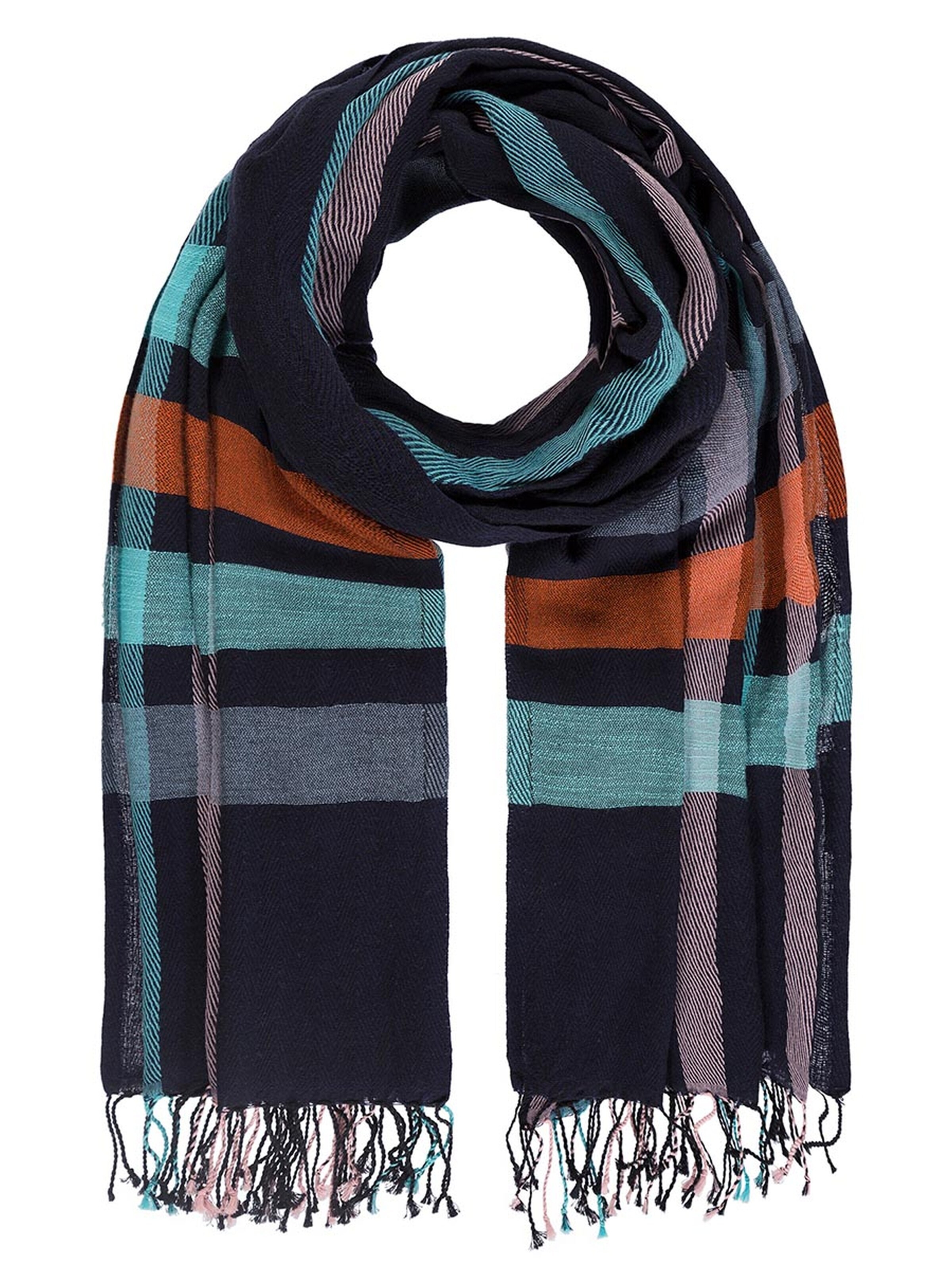 Passigatti Tuch 'Schal mit großem Karo'‌‌‌‌‌ in One Size in blau, Produktansicht