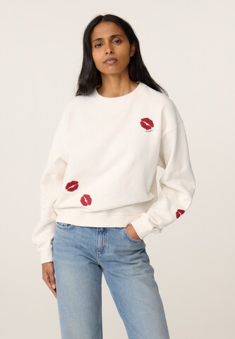 Sweat-shirt Fabienne Chapot en blanc : devant