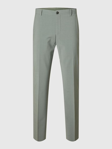 SELECTED Regular Bundfaltenhose in Grün: Vorderseite