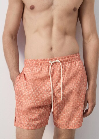 MANGO MAN Board Shorts 'Geo' in Orange