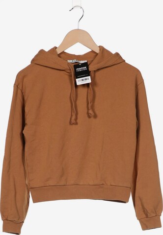 NA-KD Sweatshirt & Zip-Up Hoodie in XXS in Beige: front