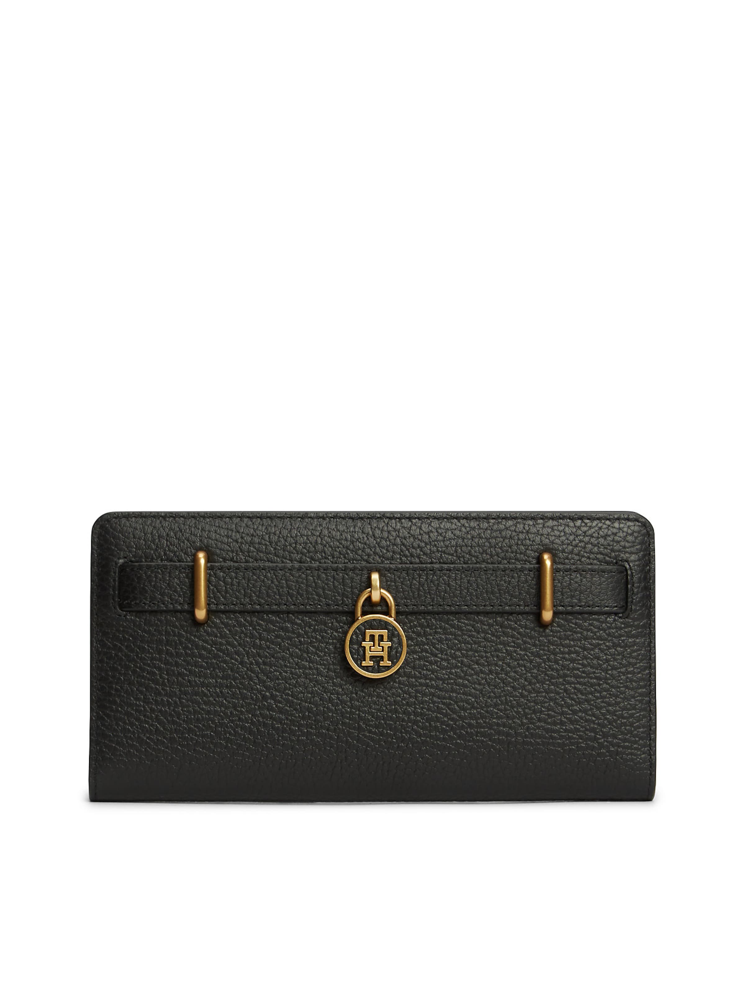 TOMMY HILFIGER Wallet in Black: front
