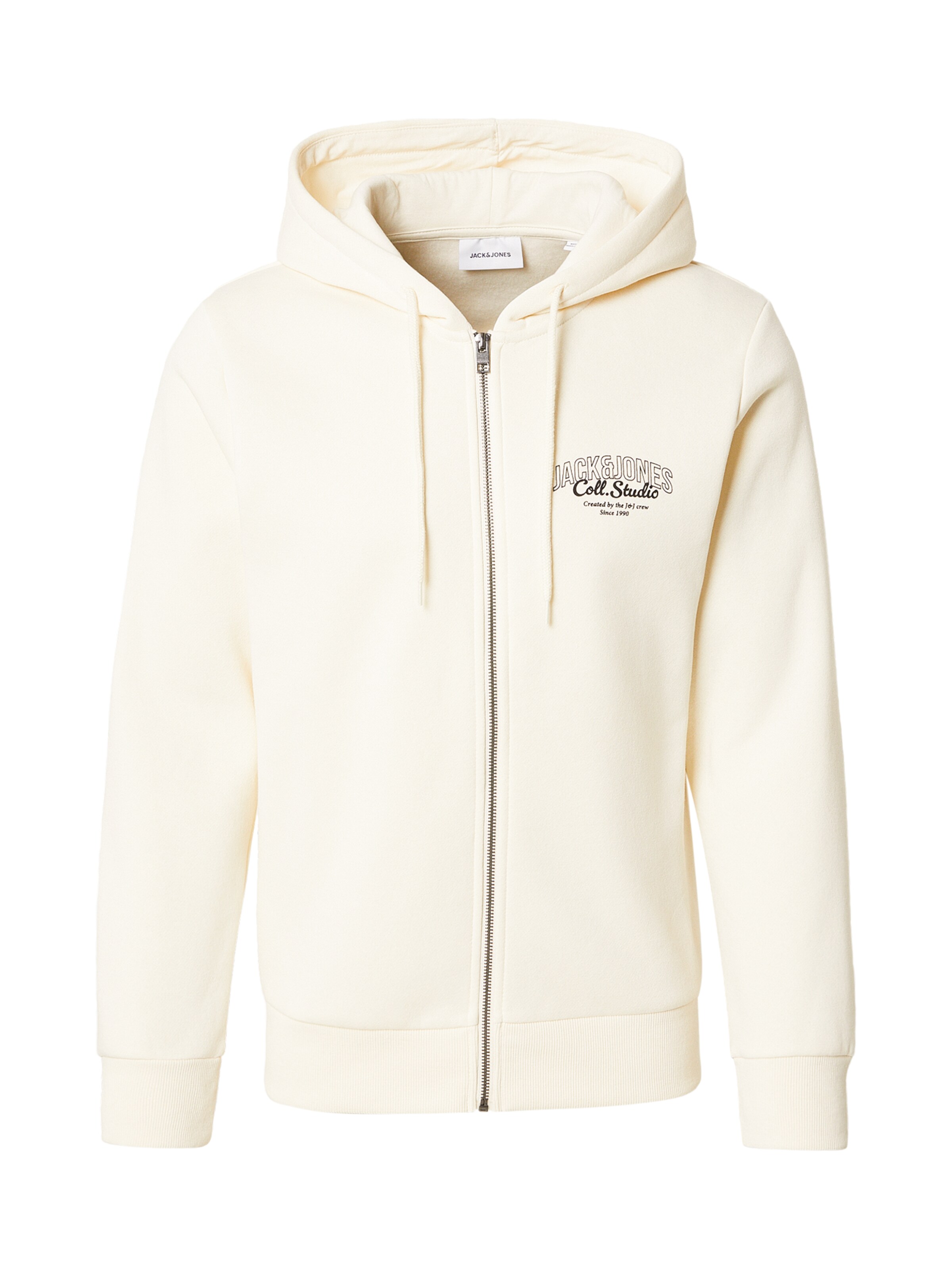 JACK & JONES Ζακέτα φούτερ 'JJMAKOTO' σε λευκό: μπροστά