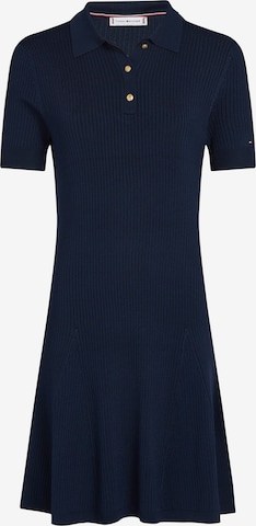 Robes en maille TOMMY HILFIGER en bleu : devant