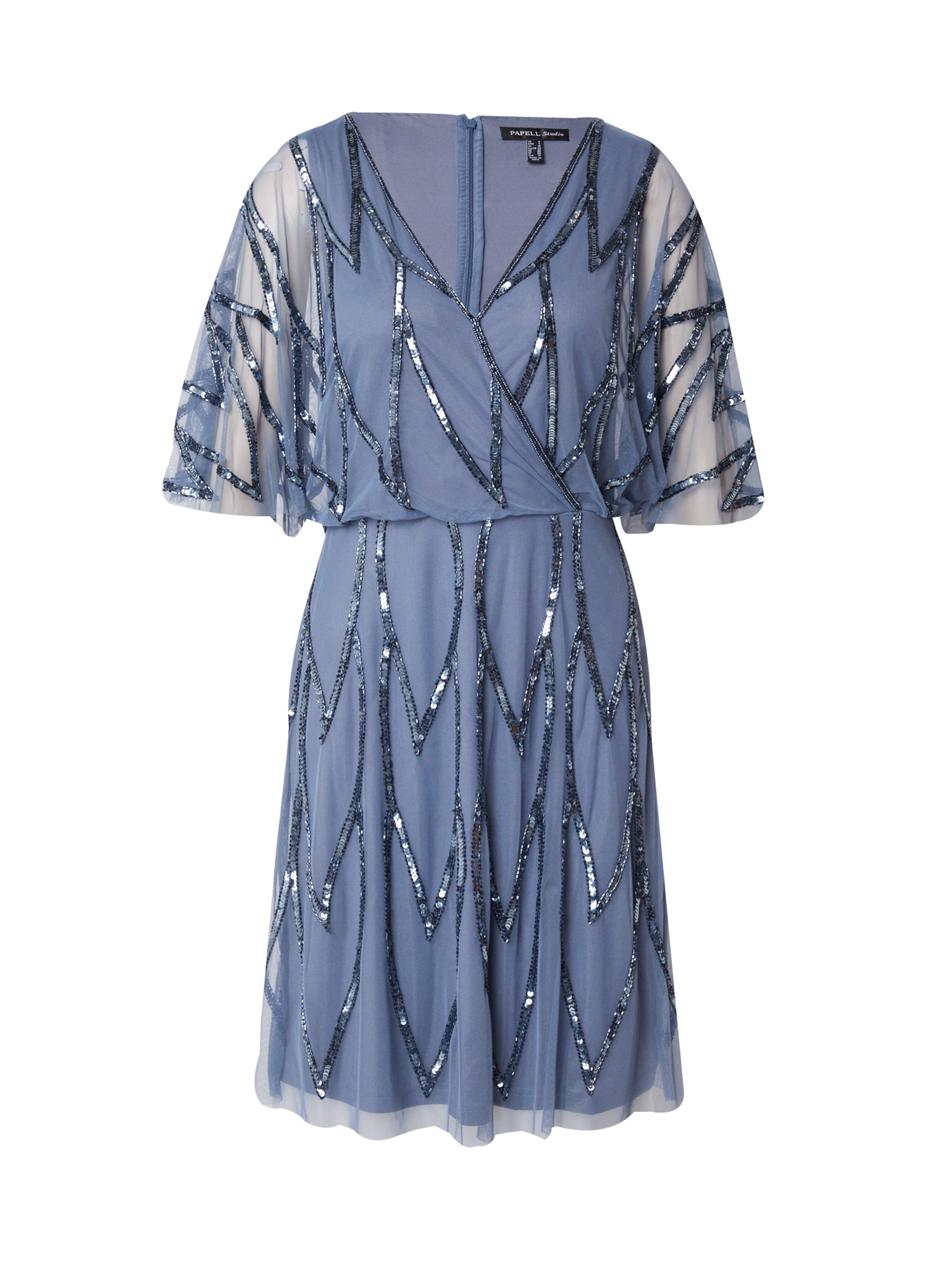 Papell Studio Dress in Blue: front
