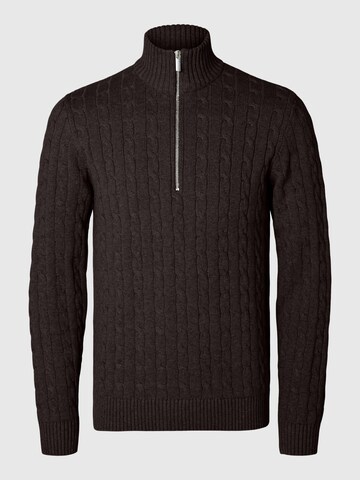 Pull-over SELECTED en marron