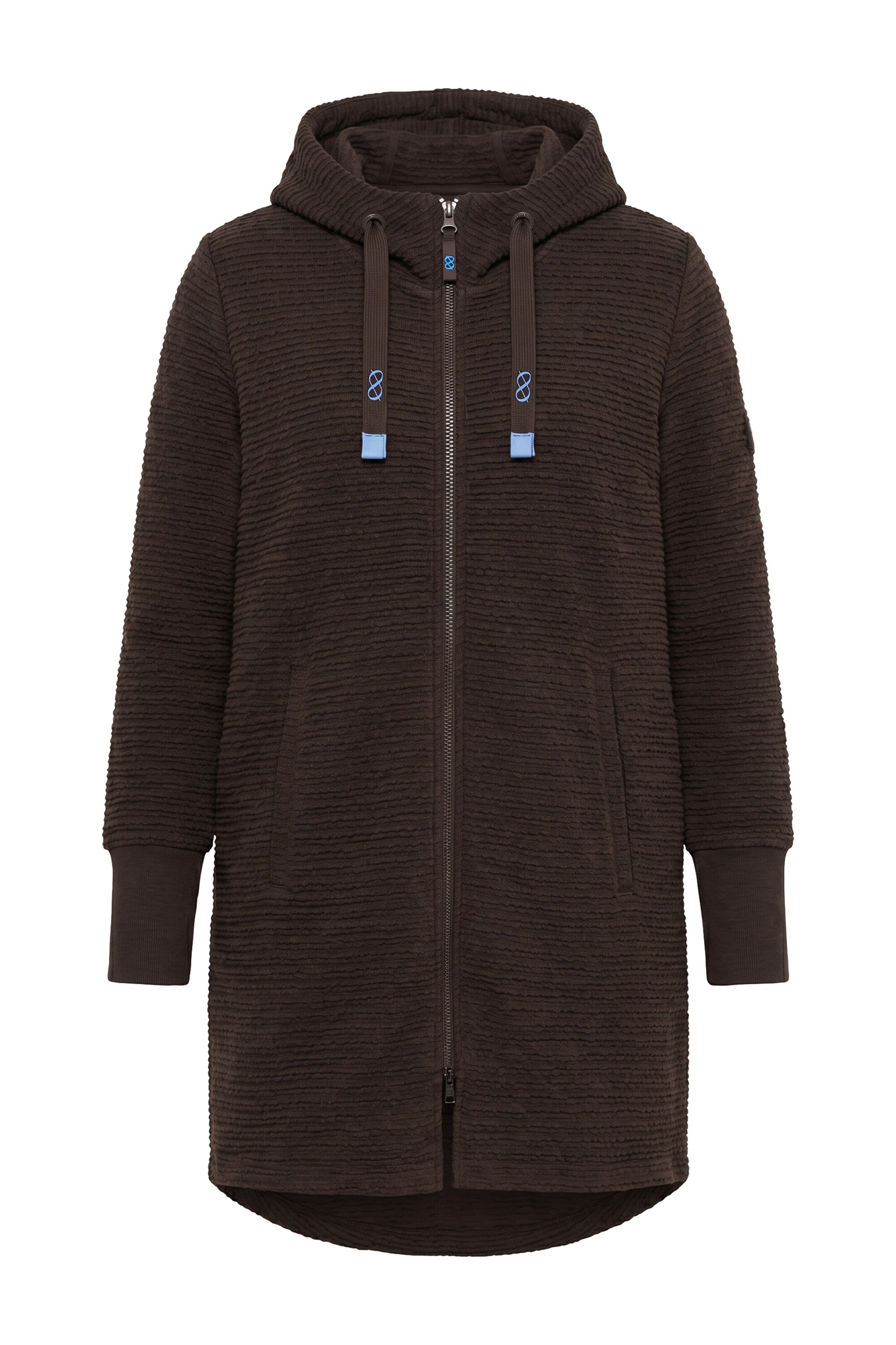 LAURASØN Sweatjacke in Braun: Vorderseite