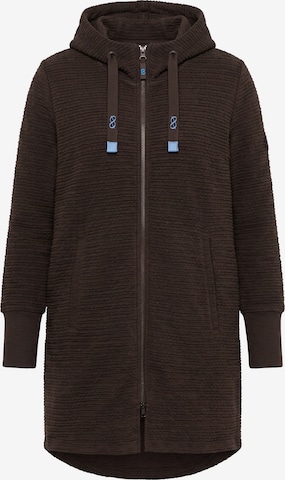 LAURASØN Sweatjacke in Braun: Vorderseite