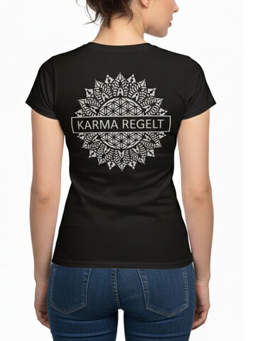 MAKAYA Shirt 'Karma Regelt' in Black
