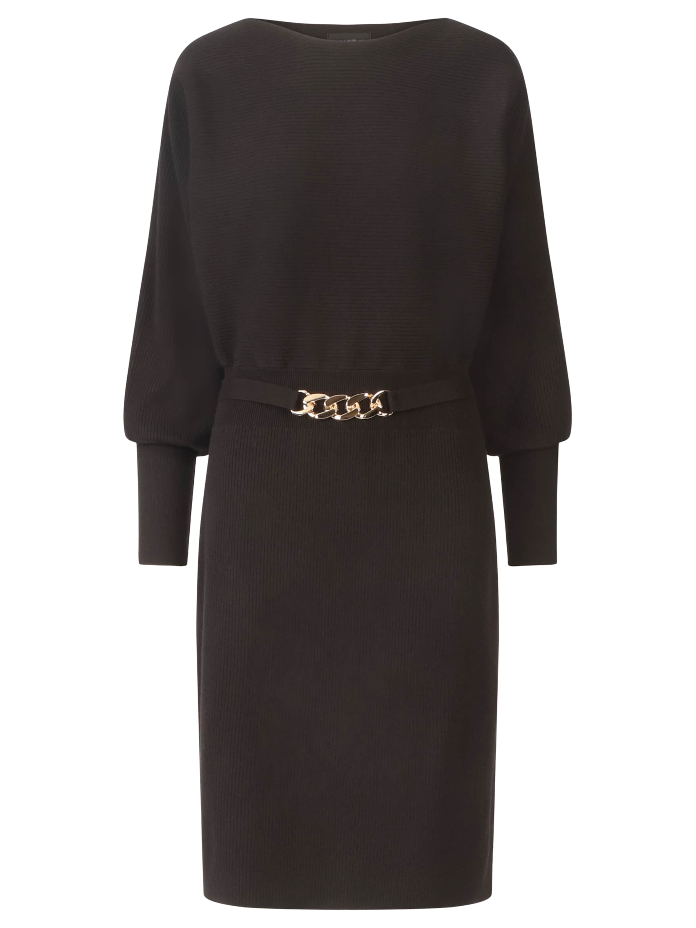 APART Knitted dress in Black: front