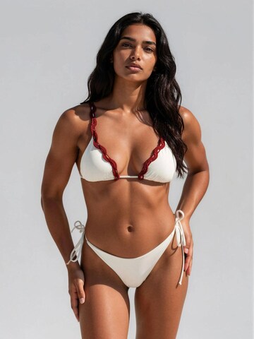 pan y mar Bikini 'Triangle Crochet Bikini Set' in Wit: voorkant
