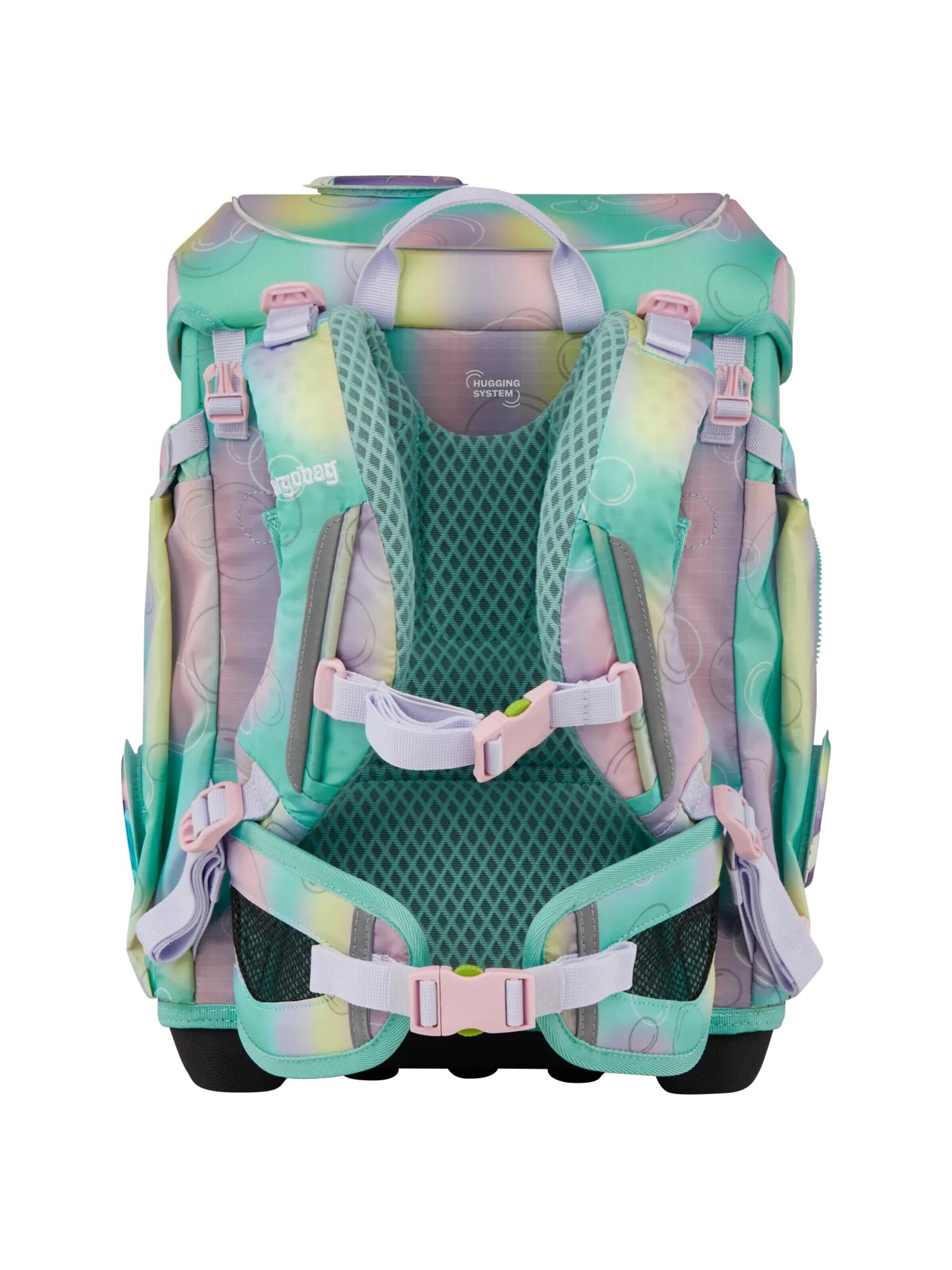 ergobag Backpack 'Schulranzen-Set cubo light Set' in Green