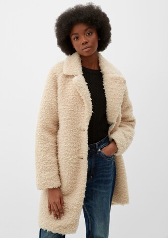 QS Wintermantel in Beige: voorkant