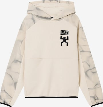 Sweat EA7 Emporio Armani en beige : devant
