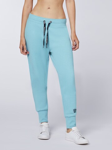 CHIEMSEE Tapered Pants in Blue: front