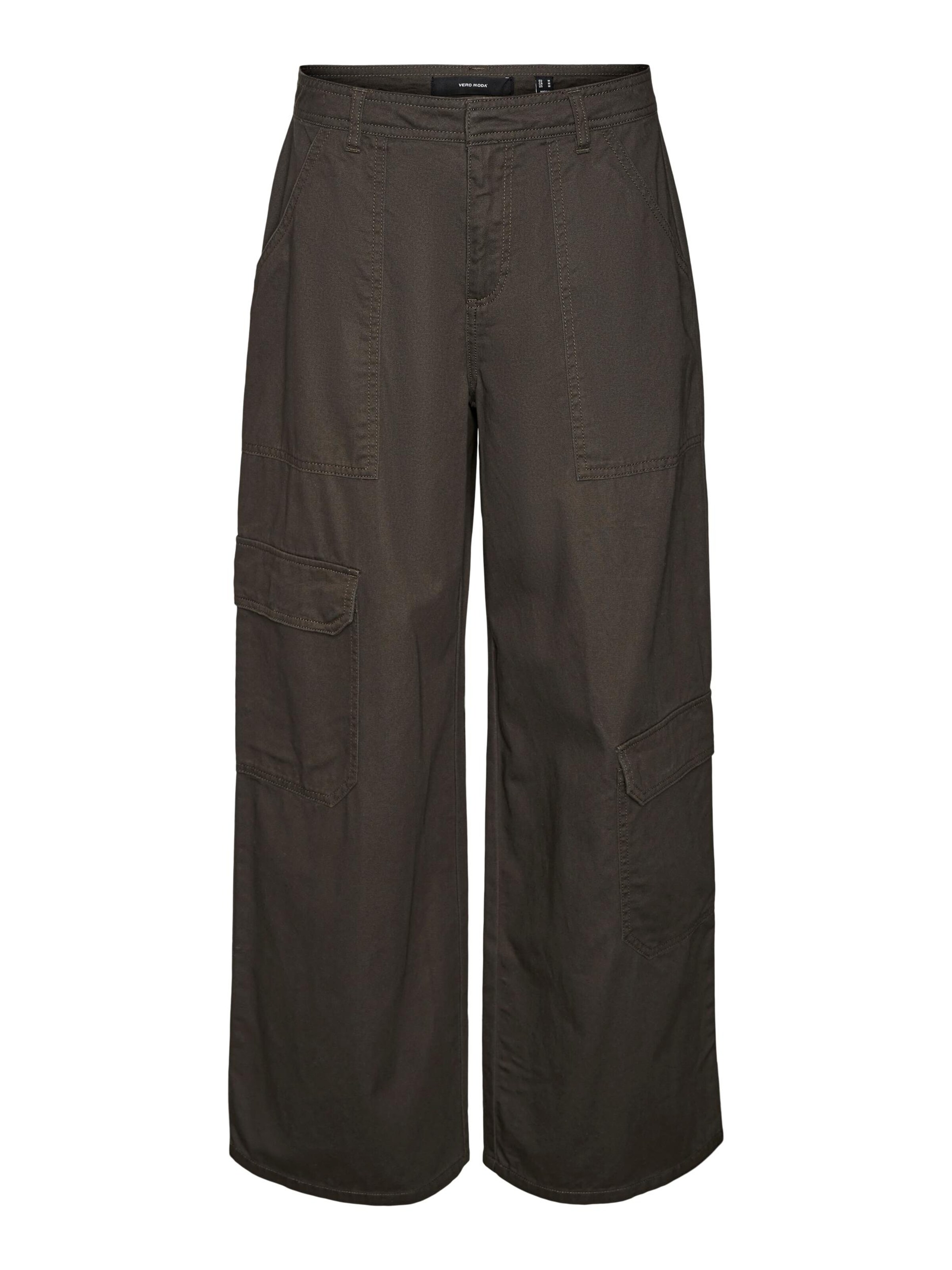 VERO MODA Wide leg Cargo trousers 'JOSIE' in Green: front