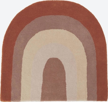 OYOY LIVING DESIGN Carpet 'Rainbow Rug' in Brown: front