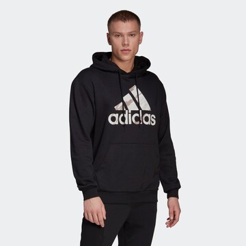 ADIDAS SPORTSWEAR Sport szabadidős felsők 'Essentials French Terry Camo-Print' - fekete: elől