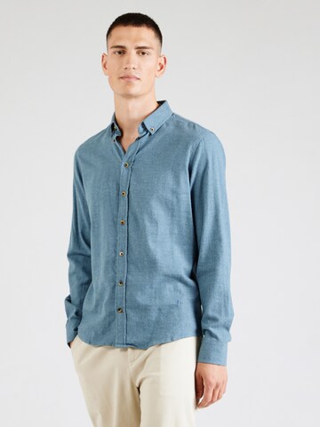 BLEND Regular fit Button Up Shirt 'Burley' in Blue: front