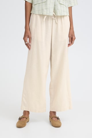 ICHI Loosefit Hose in Beige: Vorderseite