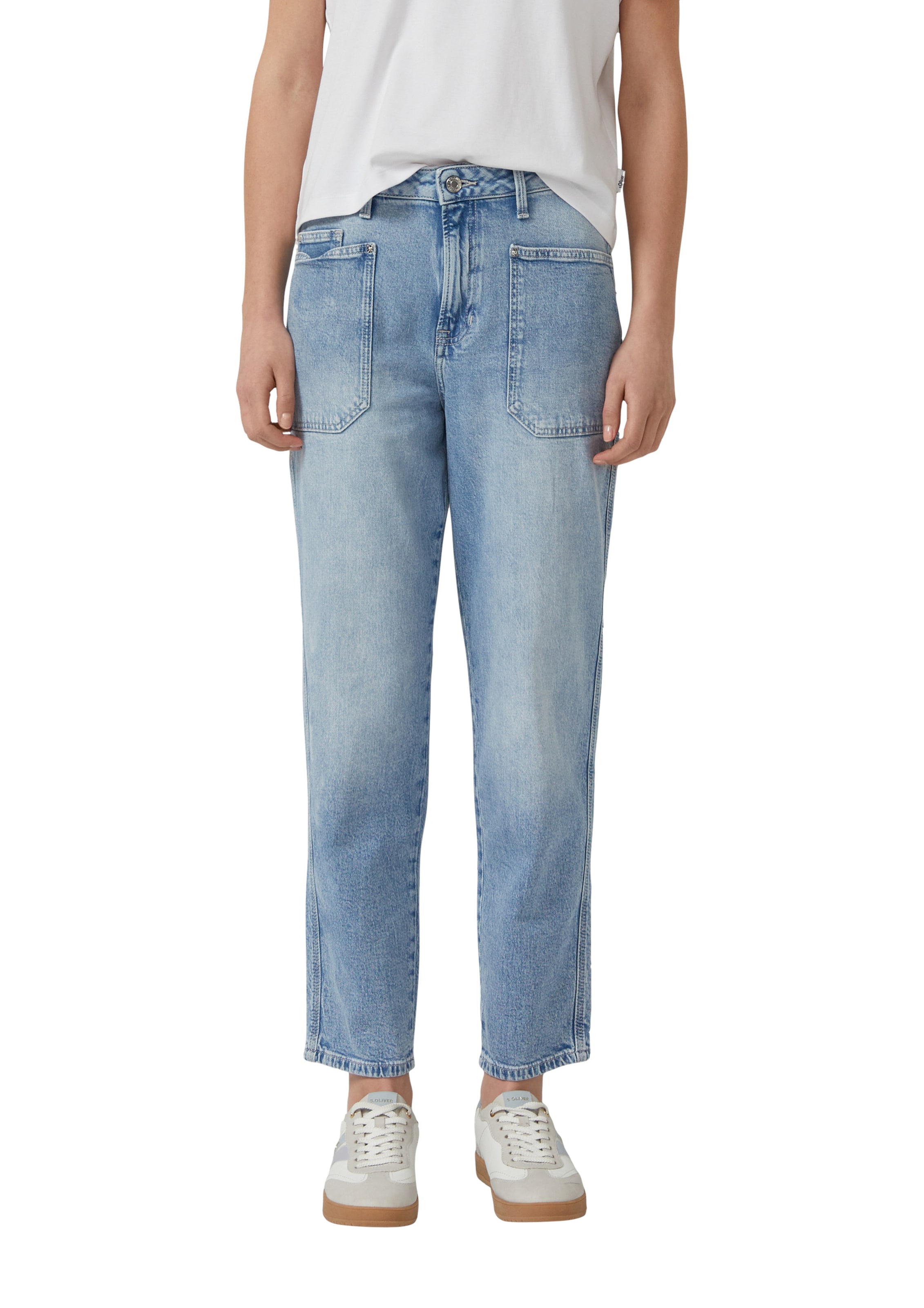 Effilé Jean ' MOM FIT ' s.Oliver en bleu : devant