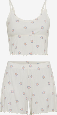 LSCN by LASCANAKratke hlače za spavanje - bež boja: prednji dio