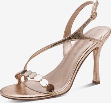 Sandales Tamaris en or : devant