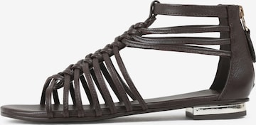 BRONX Sandalen met riem ' New-Alys ' in Bruin: voorkant