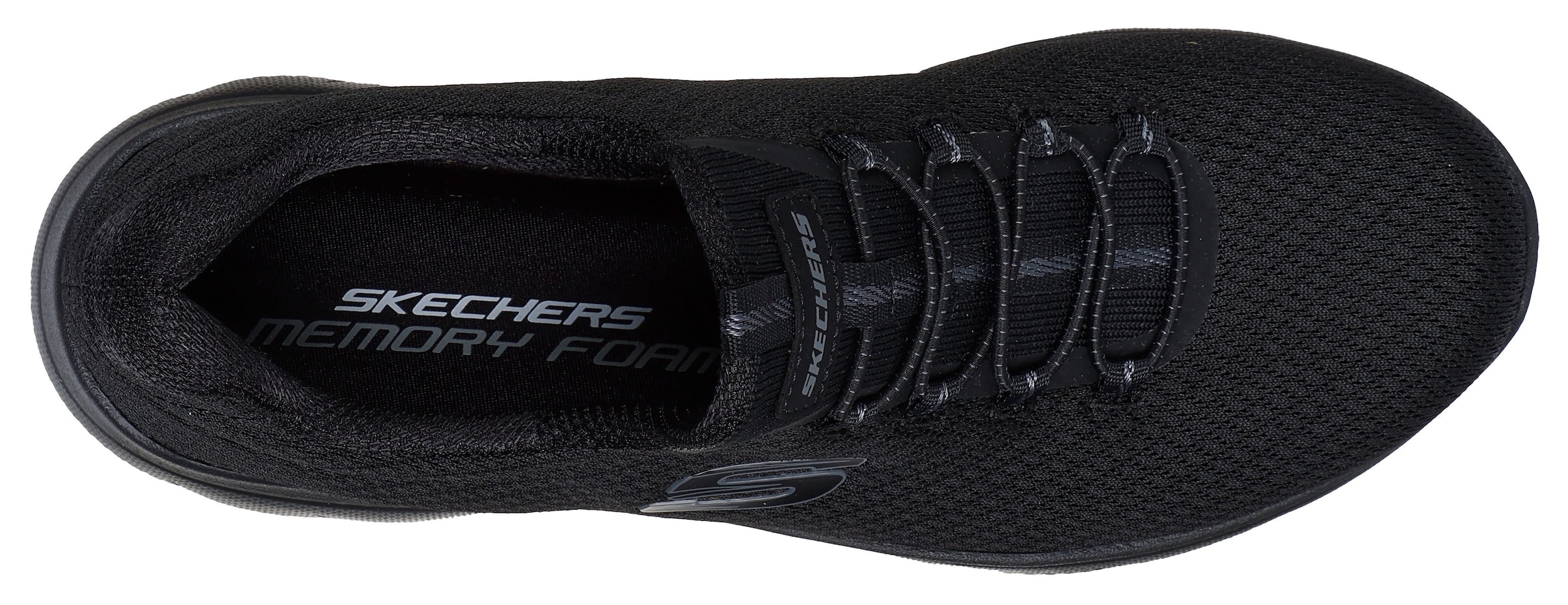 juoda SKECHERS Batai be raištelių