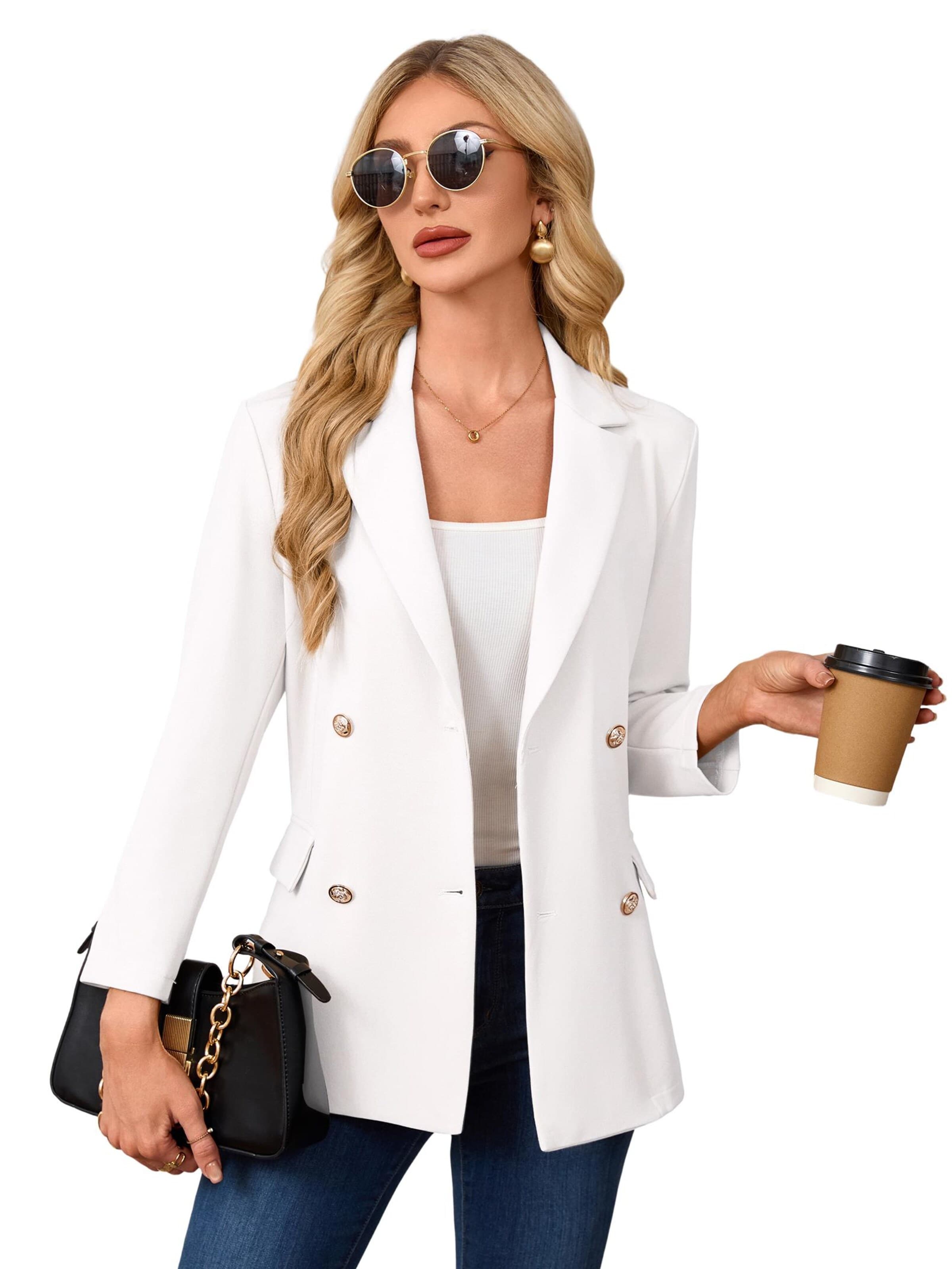 Yesfashion Blazer in White: front