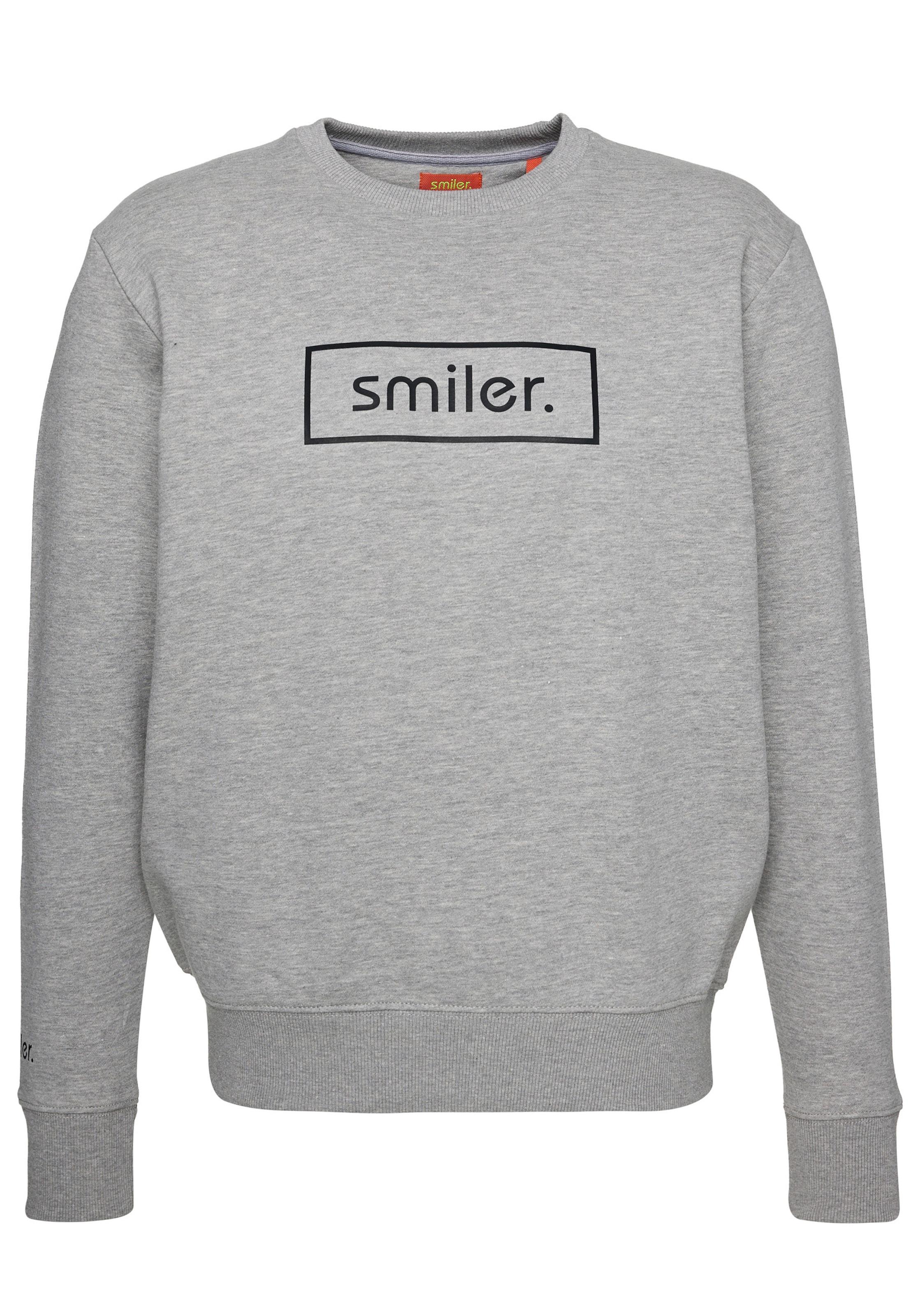 smiler. Sweater in Grey: front
