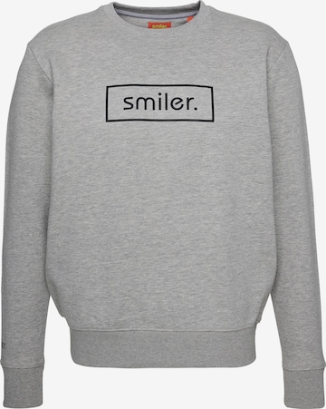 smiler. Sweater in Grey: front