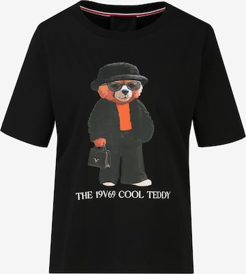19V69 ITALIA Oversized shirt 'Bellara Cool Teddy' in Zwart: voorkant