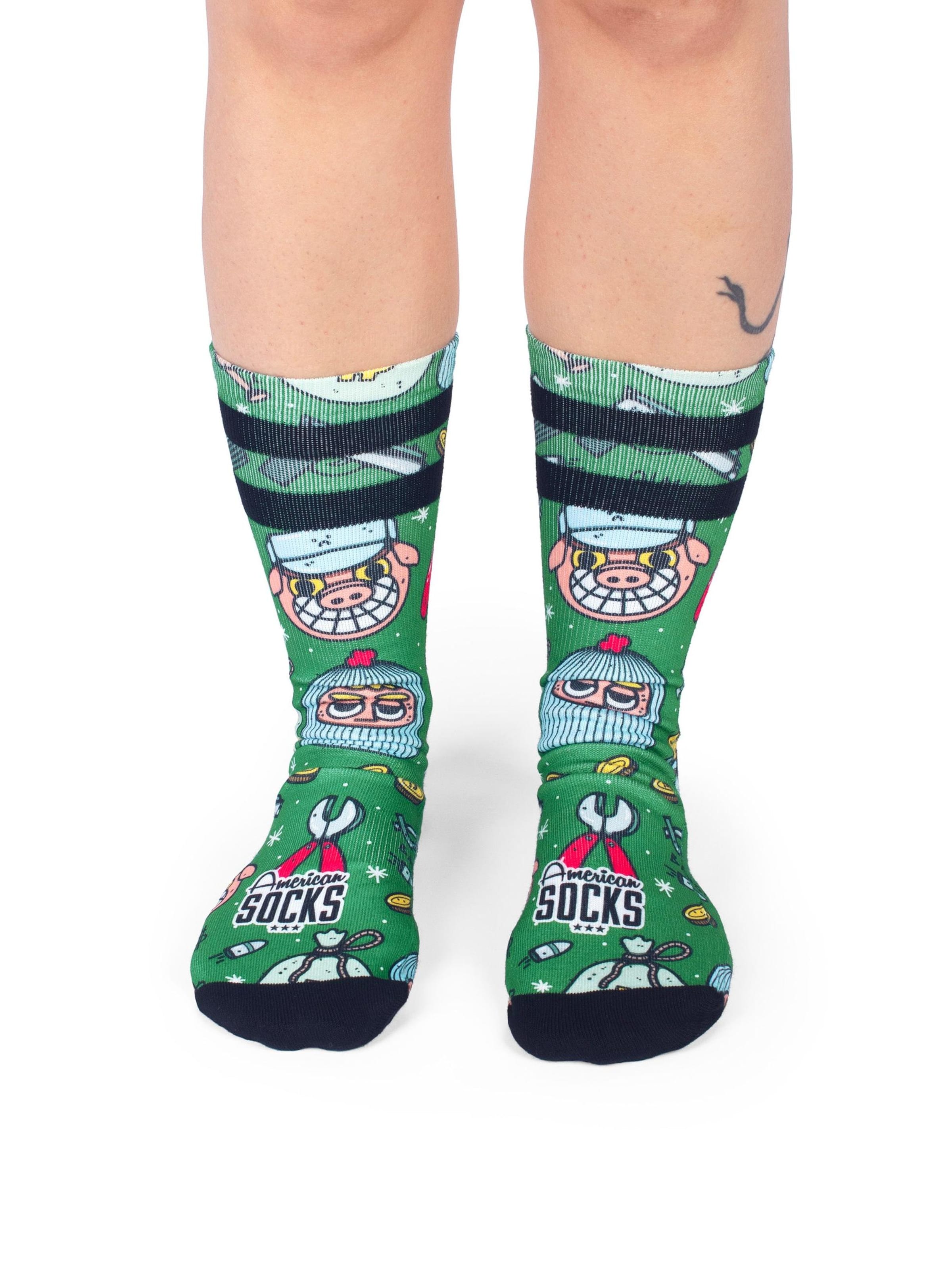 Chaussettes 'Heist Havoc - Mid High' American Socks en vert