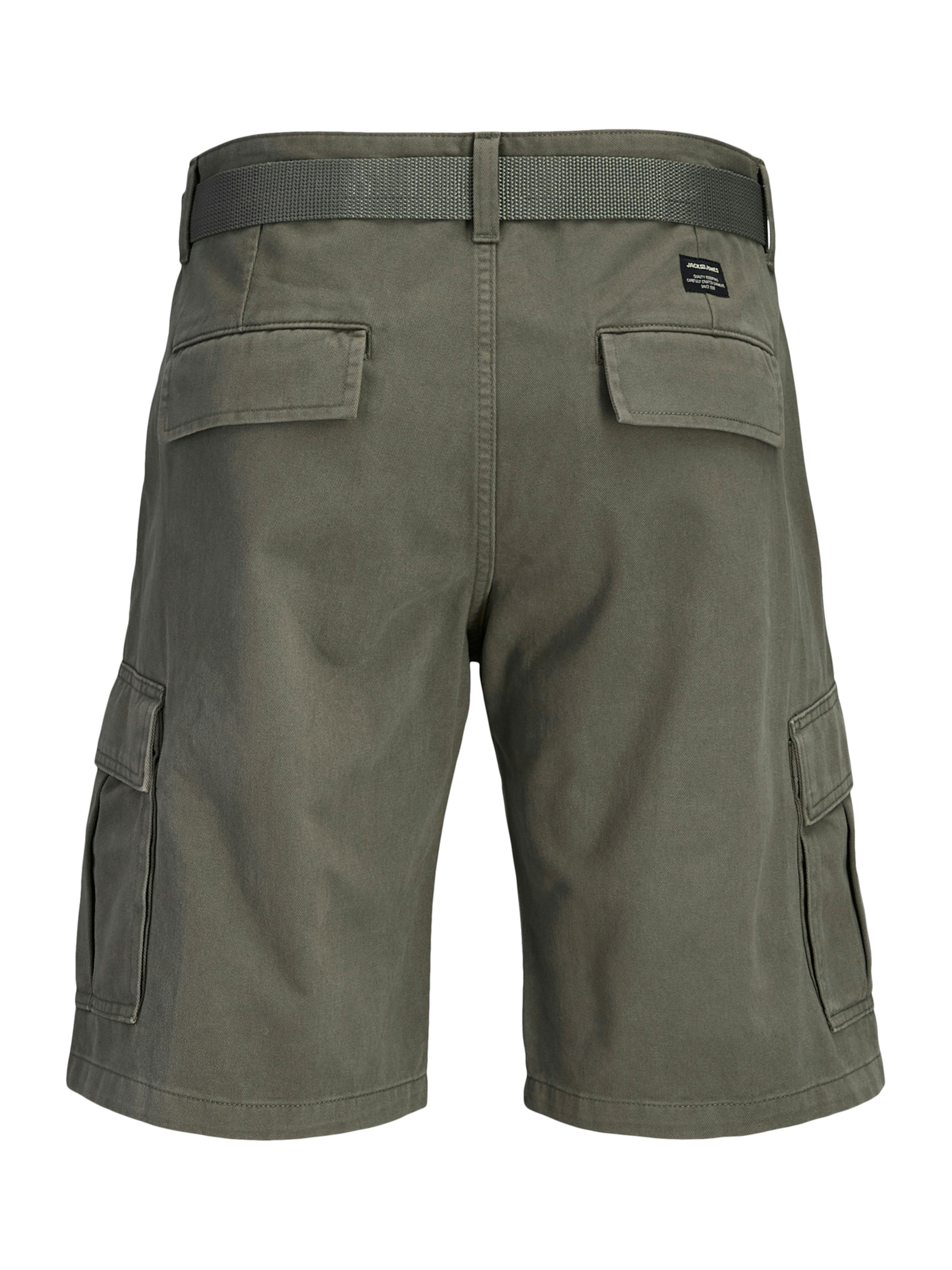 Jack & Jones Plus Regular Cargobroek 'JPSTCOLE HUDSON' in Groen