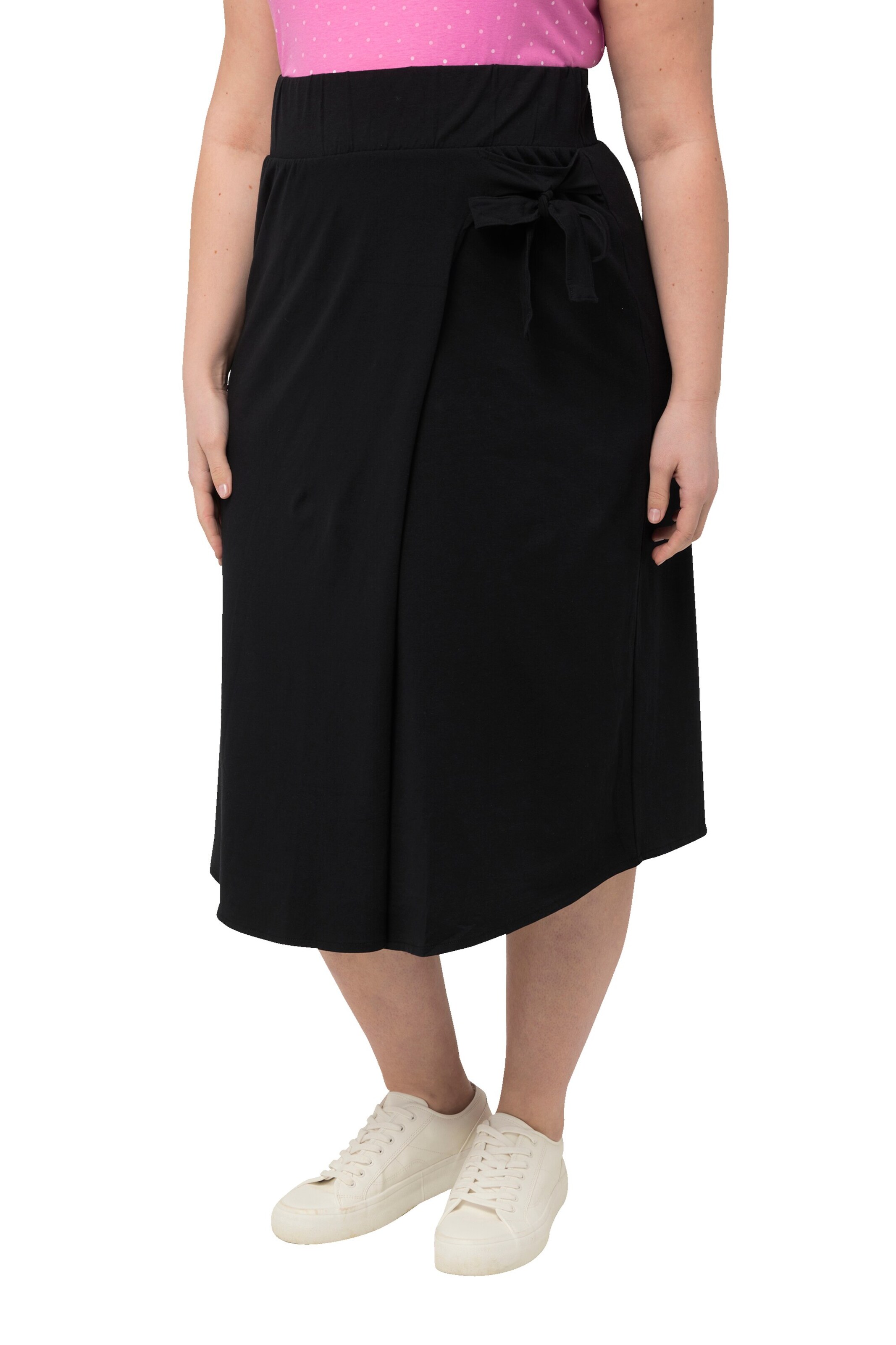 Ulla Popken Rok in Zwart: voorkant