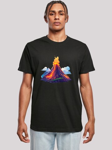 F4NT4STIC Shirt 'Vulkanausbruch' in Zwart: voorkant