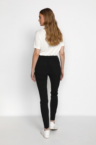 Cream Slim fit Pants 'Lani' in Black