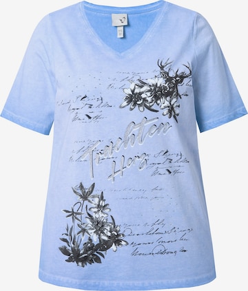 Ulla Popken Shirt in Blauw: voorkant