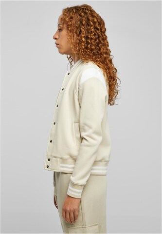 Urban Classics Zip-Up Hoodie in Beige