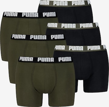 PUMA Boxerky – zelená: přední strana