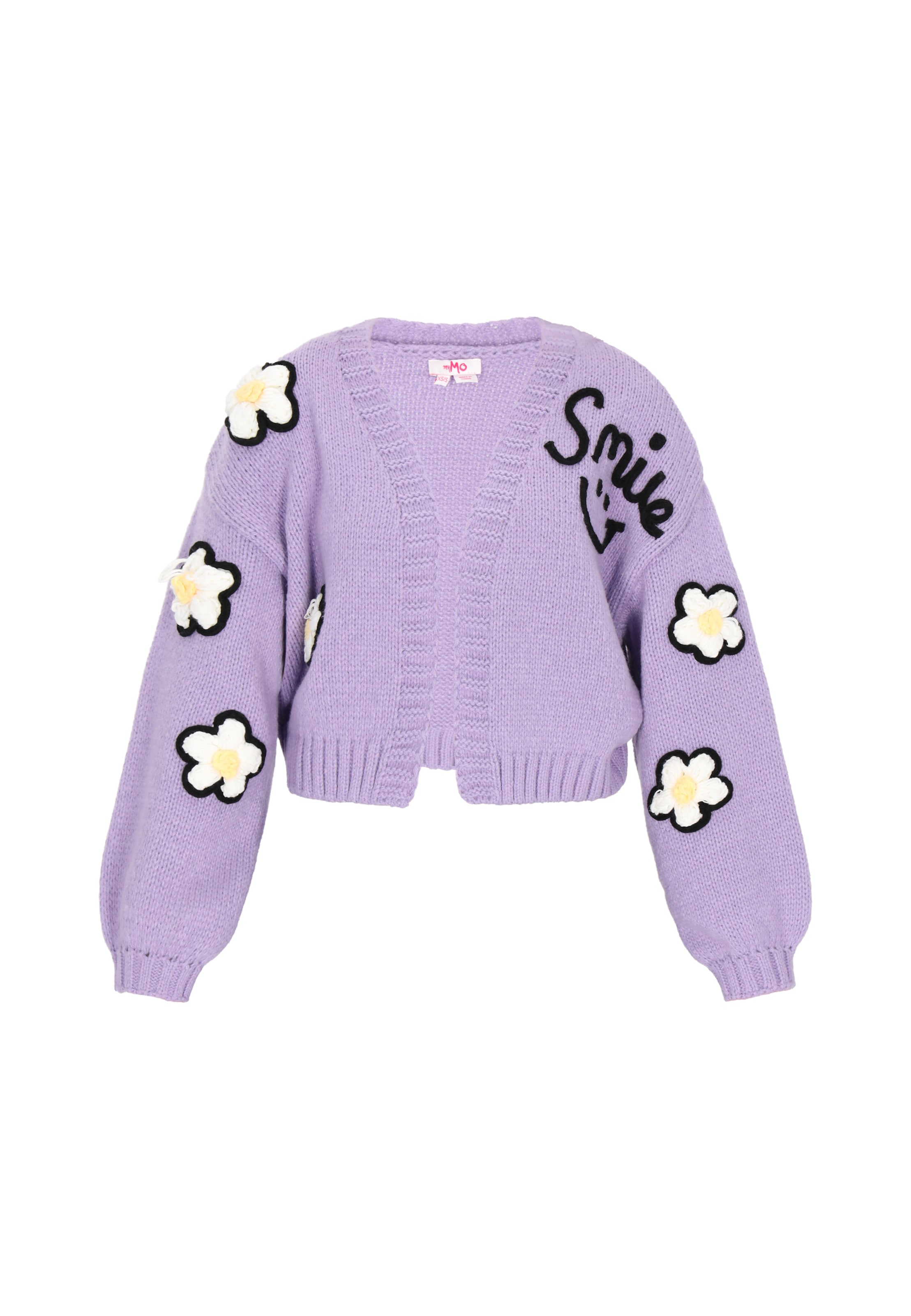 Cardigan swirly en violet : devant