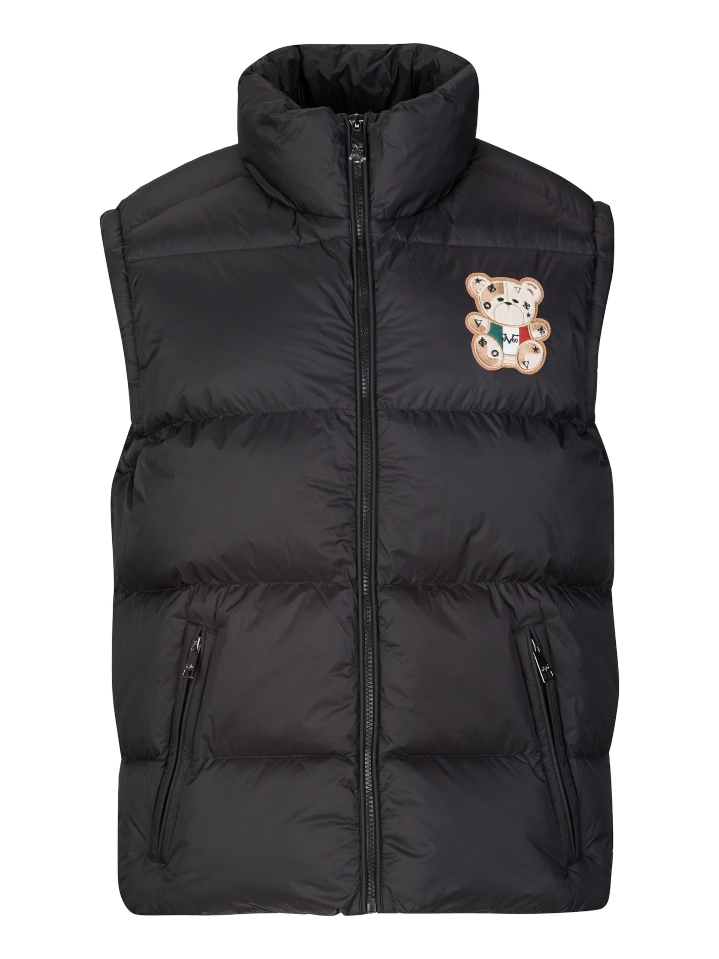 Gilet 'Joel Teddy' 19V69 ITALIA en noir : devant