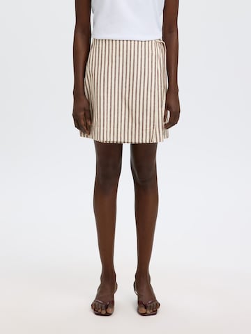 SELECTED - Falda en beige: frente