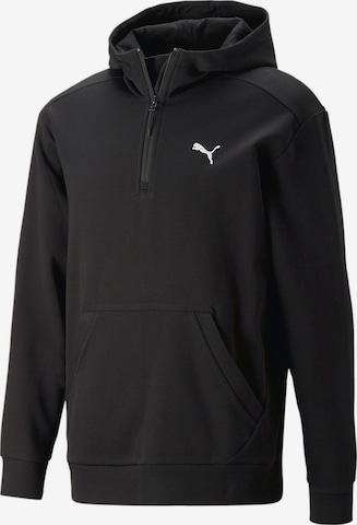 PUMA Sportsweatshirt in Zwart: voorkant