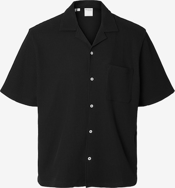 SELECTED HOMME Comfort fit Button Up Shirt 'CASPER' in Black: front