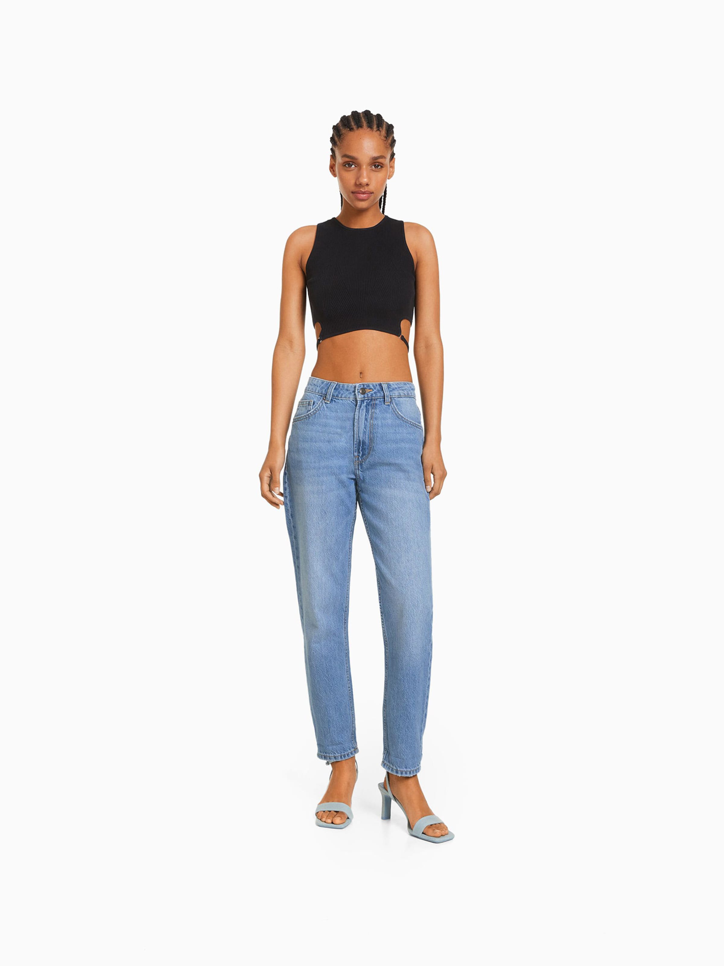 Effile Jean Bershka en Bleu ABOUT YOU