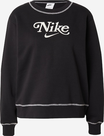 Nike Sportswear Μπλούζα φούτερ σε μαύρο: μπροστά